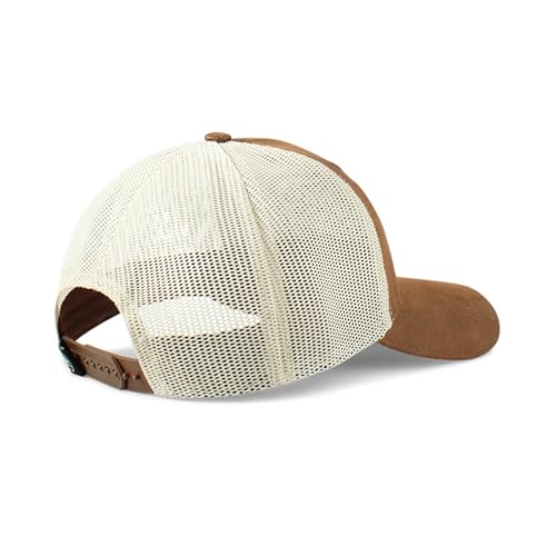 ARIAT Women's Trucker Cap with Leather Floral Patch and Snapback Closure (Brown)