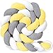LOVEXIN Treccia Paracolpi Lettino 3 Fili Intrecciato Tessute a Mano Cuscino per Allattamento Intrecciato Anti collisione per la Camera Bambini, Morbido Cuscino Decorativo Intrecciato,M,3M