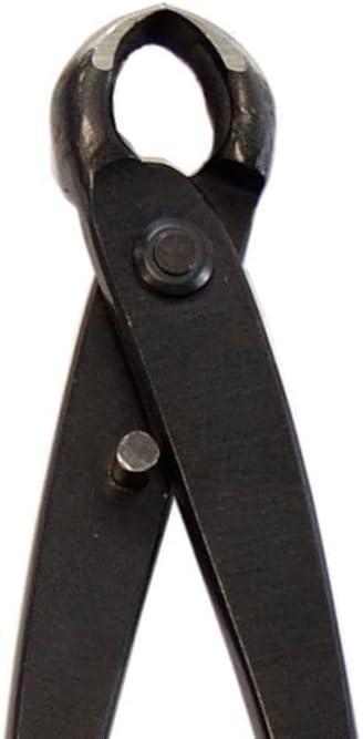 KAKURI Bonsai Knob Cutter 6.8" (175 mm) Professional Bonsai Tool, Japanese Carbon Steel, Concave Curved Blade, Black, Made in JAPAN