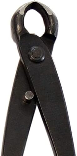 Miniatura 5 de KAKURI Cortador de pomo para bonsái de 6.8" (175 mm), herramienta profesional para bonsái, acero al carbono japonés, hoja curvada cóncava, negro,