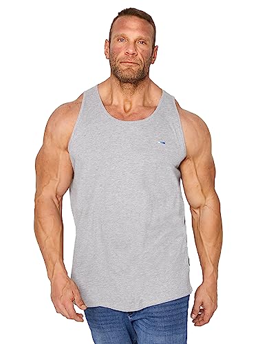 BadRhino Men's Big & Tall Plain T-Shirt Grey