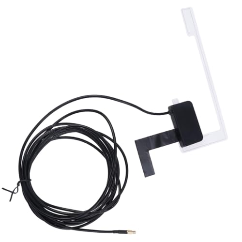 Uonlytech Antenne Numérique pour Voiture avec Amplificateur Intégré Montage sur Vitre Noire pour Récepteur Audio