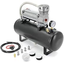 CNRAQR200PSI 12V Heavy Duty Air Train Horn/Air Ride Suspension Compressor with 2 Gallon 8 Liter Train/Air Horn Tank