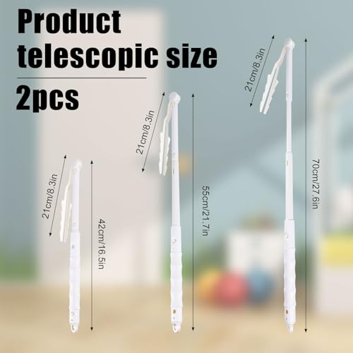 Image of 2 Pcs Handle Replacements for Duster Refill, Extended Handle Replacement Duster Handles Retractable Handle for Home Cleaning Accessories Telescopic Extended Pole