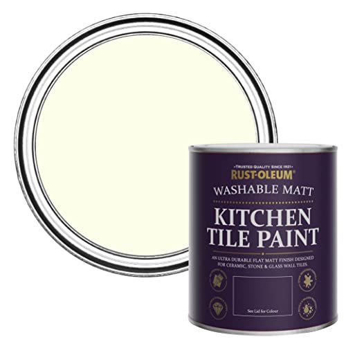 Rust-Oleum Off White water resistant Kitchen Tile Paint in Matt Finish - Shortbread 750ml