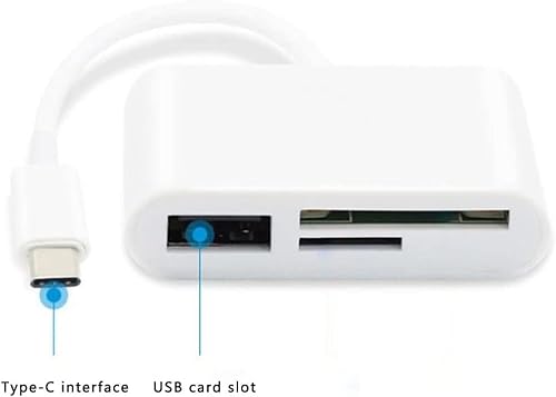 Leitor de cartão USB C, leitor de cartão USB 2.0 TF Mirco cartão de memória inteligente tipo C OTG F