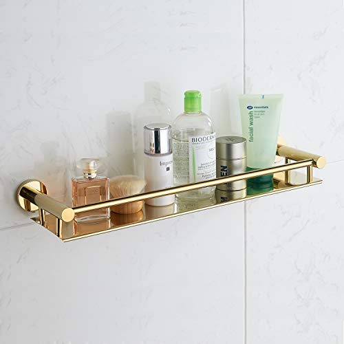 Bgl Stainless Steel 304 Shelf Bathroom Shelf 19.6 Inch Wall Mount (Gold) #TOP1