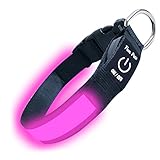 Alta visibilidad - el más alto F5 superbrillante calidad Luces son los más brillantes disponibles que significa que el cuello de perro caliente es el collar brillante del mercado. Su perro será fácil de encontrar en la oscuridad, altamente visible para otros caminantes, corredores, ciclistas, motoristas, etc.