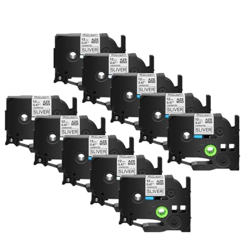 5/10�p�b�N AZE-231 ���{�� Tz-231 ����� TZe-241 �v�����^�[�Ή� 12mm ���n�ɔ� ���~�l�[�g���H���x�����O�e�[�v(�V���o�[��10����p�b�N)