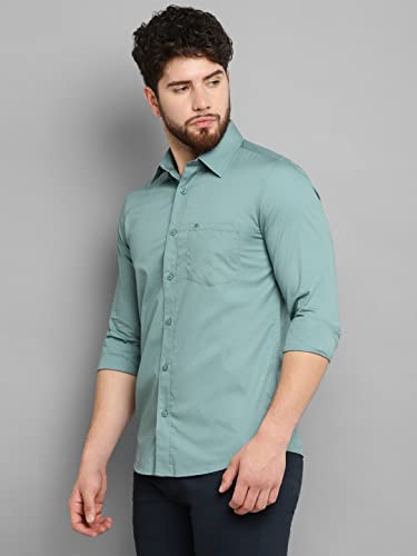 Image of Allen Cooper Solid Shirts for Men - 100% Cotton Comfort Fit Casual and Formal Shirt - Breathable, Soft, Classic Style (Multiple Colors)
