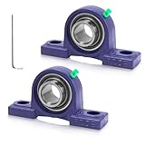 Typ Stehlager UCP 206, 30mm Stehlager Gehäuselager, 2 Stück Kugellager, Flanschlager, Flanschbohrung Lager, Made of Grey Iron mit Schmiernippel aus Messing für the Repair of Industrial