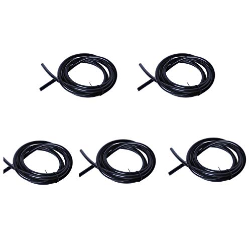 HiwowSport 5FT High Performance High Temperature Silicone Vacuum Tubing Hose Black 3mm/4mm/6mm/8mm/10mm