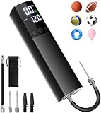 Electric Ball Pump,Smart Air Pump Portable Fast Inflation Accurate Pressure Gauge and Digital LCD Display for All Sport Balls Basketball Football Volleyball Balloon Swim Ring(2Pin & 1Nozzle & 1Spout)