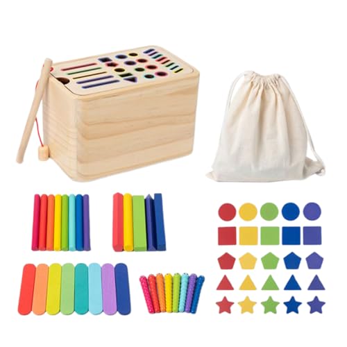 Juguetes de clasificación de color de madera para ejercitar la pinza digital