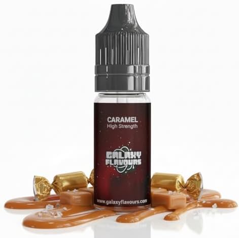 Caramel Food Flavouring Drops 10ml - Premium Buttery Sweet Extract for Professional Dessert Making & Luxury Salted Caramel Baking - High Strength Food Grade Concentrate by GALAXY FOOD FLAVOURS