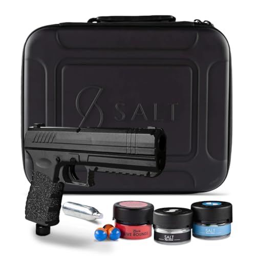 Mace Pepper Spray Launcher Kit - Home Security Self Defense Kit - Personal Protection Pepper Ball Non Lethal Gun - Shoots up to 150ft - Includes Practice, Kinetic, & Mace Rounds (Black) - Thumbnail 2