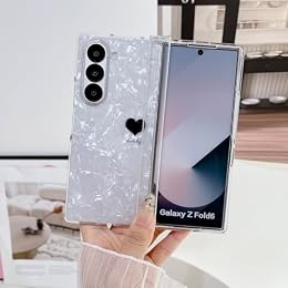Yonds Queen for Samsung Galaxy Z Fold 5 Cute Case Clear Cartoon Cool Heart Desgin Stylish Girls Women Cover Bumper Shockproof Anti-Slip Protector Case (Black Heart, Galaxy Z Fold 5)