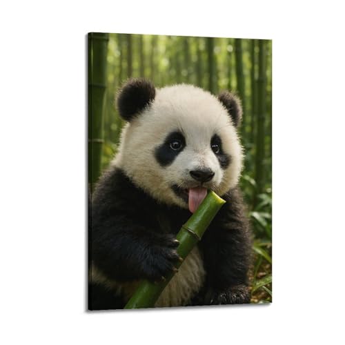 Toile bébé panda forêt bambou ZHOUKEG pour une chambre d'enfant douce