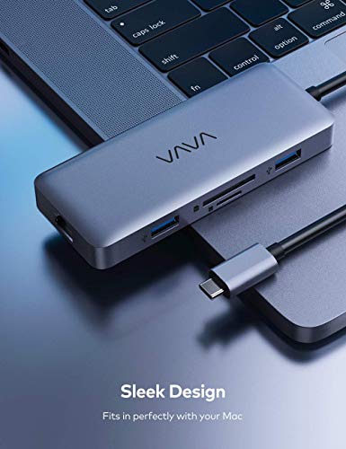 Vava Usb C Hub 8 In 1 Usb C Adapter To 4K Hdmi, 1Gbps Rj45 Ethernet Port, Usb 3.0, Sd/Tf Card Reader, 100W Pd Charging Port For Macbook Pro Air And Type C Windows Laptops #TOP6