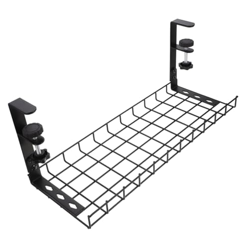 Bandeja para organización de cables de escritorio 500mm negro para gestión de cables y almacenamiento de cables para oficina miniatura 1