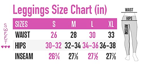 Sweet Hearts 3 Pack Leggings For Women- 5" High Waist Basic Lightweight Everyday Buttery Soft Casual Yoga Pants Made In Usa (Large, Black/Black/Black) #TOP5
