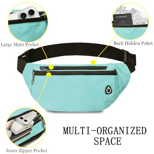 Image of Fanny Pack for Women Men,Crossbody Fanny Pack Water Resistant Sports Waist Bag Pack, Belt Bag for Travel Hiking Running