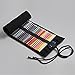 UUYYEO Large Capacity Pen Curtain Canvas Roll Up Pencil Case 36 Slots Pencil Bag Pencils Case Wrap Roll Holder for Coloring Pencil Black
