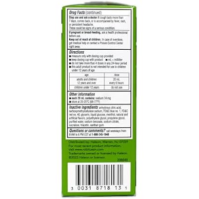 Robitussin Adult Nighttime Cough DM Liquid Maximum Strength - 4 oz, Pack of 3