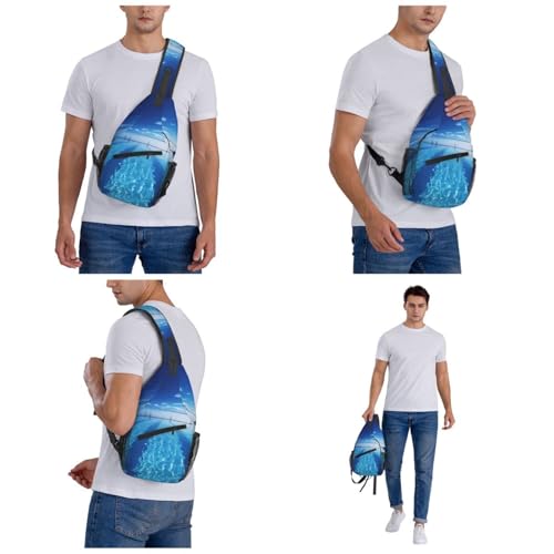 Mochila cruzada deportiva negra para adultos miniatura 7