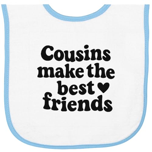 inktastic Cousins Make the Best Friends Black Baby Terry Cloth Bib