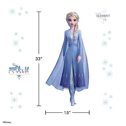 Wall Palz Disney Frozen 2 Wall Decals - Elsa Frozen Wall Decal With 3D Augmented Reality Interaction - Frozen Bedroom Decor For Girls #TOP5