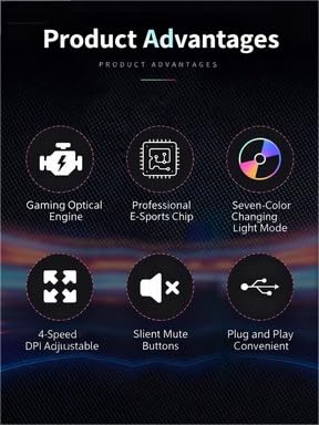 Image of Maine Game Wired USB Mouse, 2400 DPI, 4 Adjustable Levels, Silent, Factory Wholesale Sale (Pink, 1PACK)