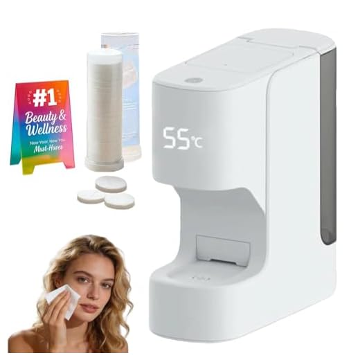 Hot Face Towel Heater Machine, Automatic Disposable Towel Warmer & Dispenser, 5-Second Warming to 55°C Constant Temperature with Voice Alert, for Facial Spa, Home Salon, Self-Care Routine