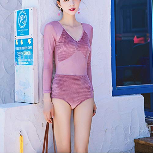 Maillot de bain gainant anti-UV avec effet ventre plat et manches longues
