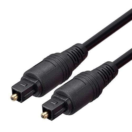 Image of LipiWorld Digital Fiber Optical Optic Audio SPDIF MD DVD TosLink Cable Lead Cord for Home Theater, Sound Bar, TV, PS4, Xbox, Playstation & More Optical Cable (5 Meter)(Black)
