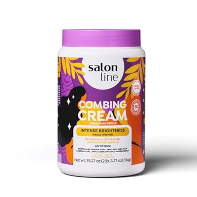 Salon Line, Hair Cream, Leave-In Cream, Maximum Shine Wavy, Curly & Coily Hair, 35.27 Oz