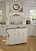 Create-a-Cart White 4 Door Cabinet Kitchen Cart with Gray Granite Top by Home Styles