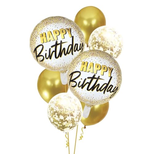 PLAP Happy Birthday Party Set Golden Happy Birthday Party Decorations
