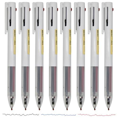 Maydahui 8 bolígrafos roller gel 3 colores multicolor