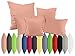 npluseins 2er Pack Baumwoll-Kissenbezüge - viele Farben und Größen 317.348, 50 x 50 cm, Altrosa