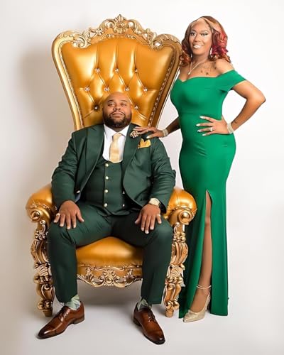 Men's 3 Piece for Men Slim Fit Double Breasted Wedding Groom Suits Blazer Vest Pants Set4