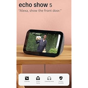Amazon Echo Show 5 (newest model), Smart display with Alexa+ Early Access, 2x the bass and clearer sound, Charcoal