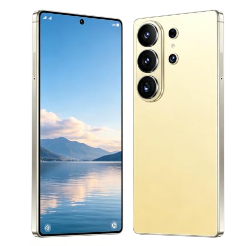 TalkCeLL 4G Unlocked Smartphone, 6.6" HD Punch Screen, 4GB+32GB (256GB Expandable), Long‑Lasting Battery 2A Fast Charge, 13MP+21MP Camera, Android 12, Face Unlock, OTG, 3‑Card Dual SIM (Golden)