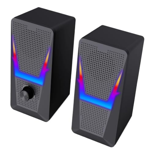 Barre de son PC gamer avec son surround 2.0 et éclairage LED RVB immersif