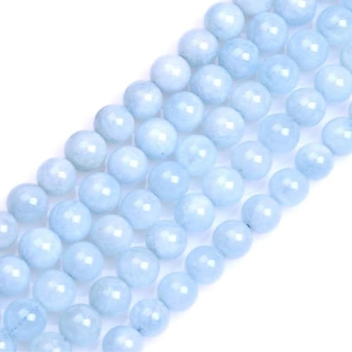 Image of 120pcs Adabele Natural Aquamarine Crystal Blue Quartz Gemstone 6mm Round Beads