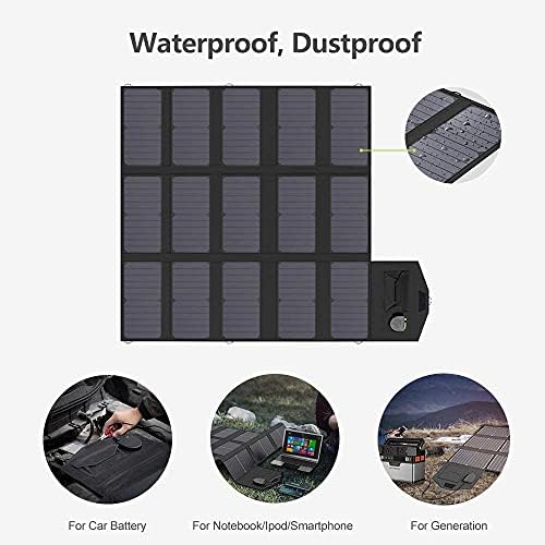 ALLPOWERS Składany panel słoneczny 100 W, przenośny panel słoneczny, monokrystaliczny moduł solarny, ładowarka solarna z wyjściem 18 V DC, do przenośnej stacji zasilania, na kemping, laptopy, baterie
