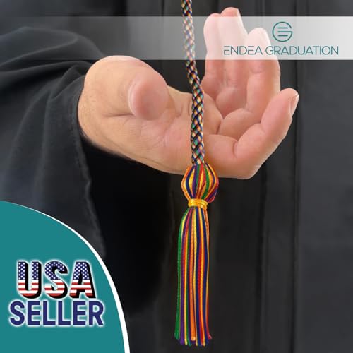 Image of Endea Graduation Single Honor Cord Two-Color (Rainbow)