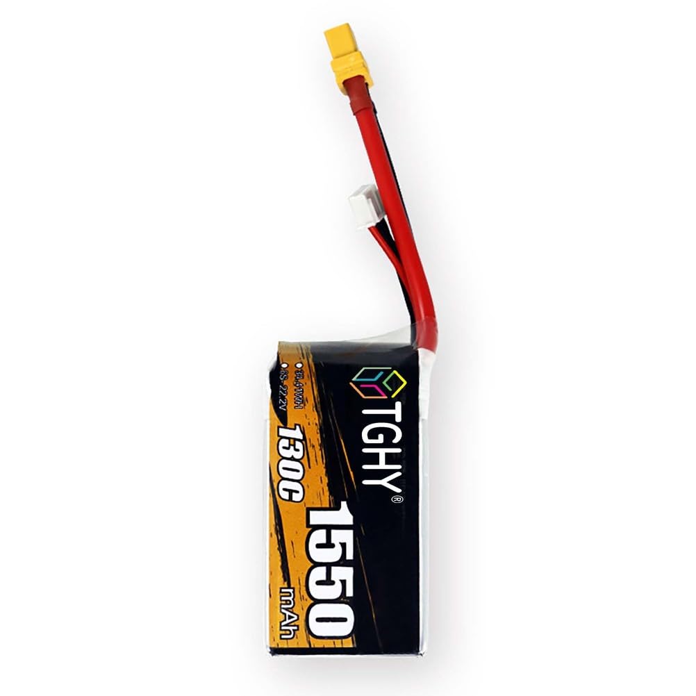 TGHY Batteria Lipo 6S 22,2 V 1550 mAh Batterie al Litio per droni 130 C per droni/Aerei Modello/Altoparlanti mobili da 37,2 W e Inferiori, Accessorio di Ricambio