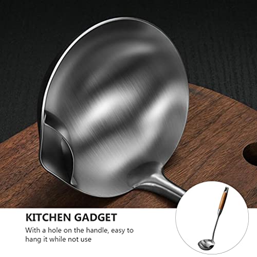 Cabilock Filtro de óleo de cozinha, colher de sopa, colher de sopa, filtro de óleo, colher de aço in