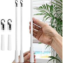Blind Wand Replacement with Hook, 17 Inches White Fiberglass Blind Tilt Wand for Window Pull Supplies 2 Pcs